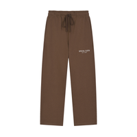 Solid Color Straight-Leg Sweatpants