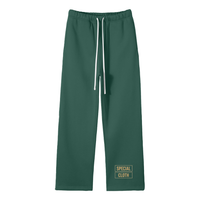 Unisex Solid Color Fleece Straight Leg Pants
