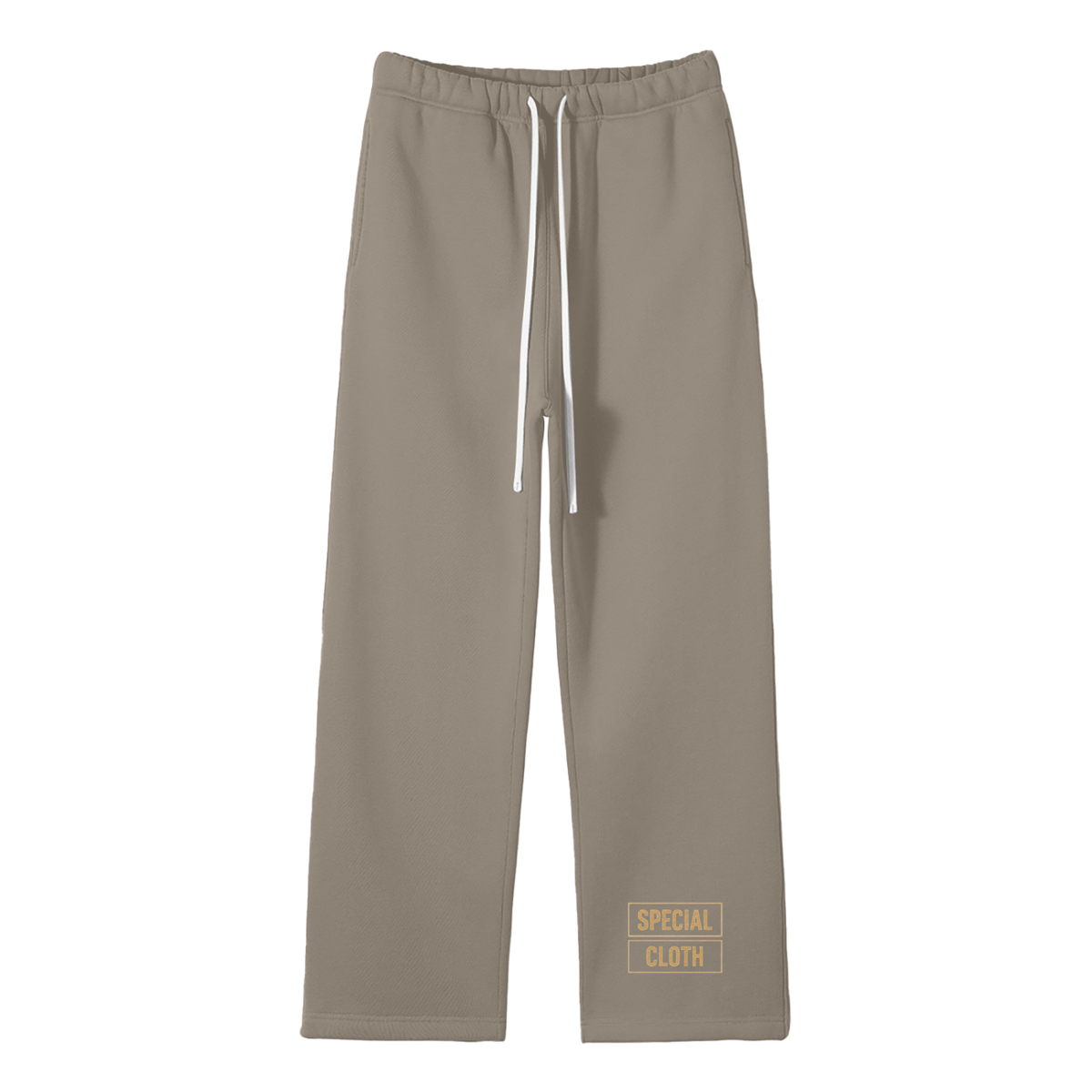 Unisex Solid Color Fleece Straight Leg Pants