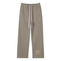Unisex Solid Color Fleece Straight Leg Pants