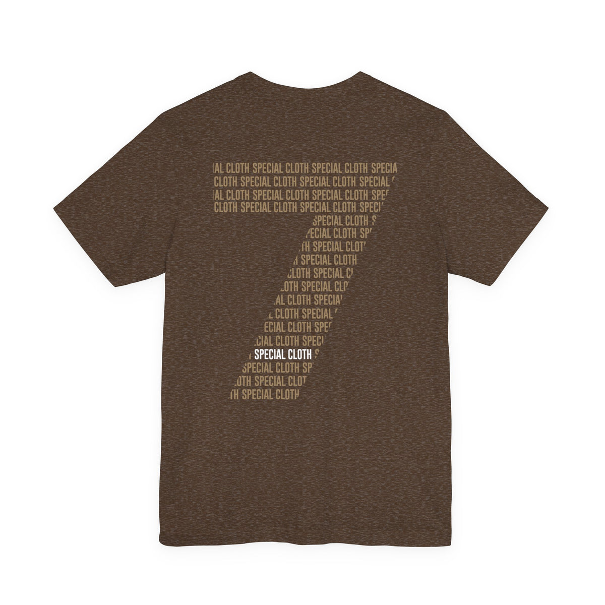 Nummer 7 Textmuster Tee | Minimalistisches Typografie-Rückenprint T-Shirt