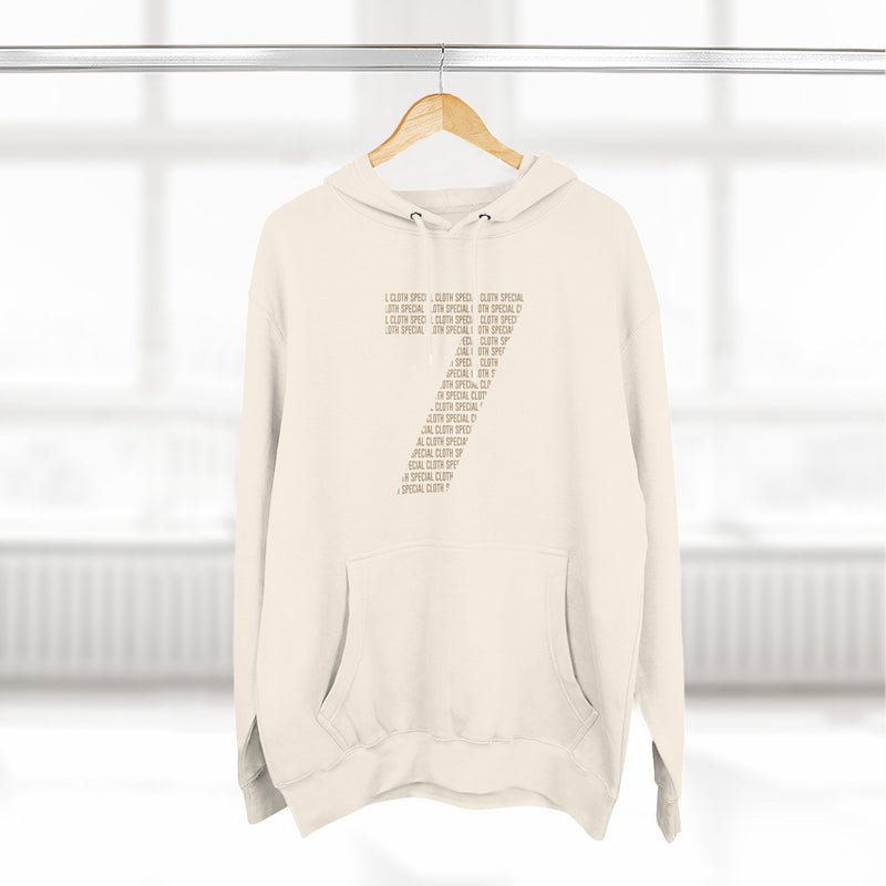 Sweat à capuche typographie numéro 7 | Design texte numérique minimaliste