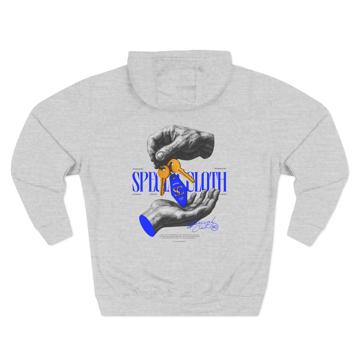 Hoodie — 'Space Cloth' Hands & Key Graphic Pullover