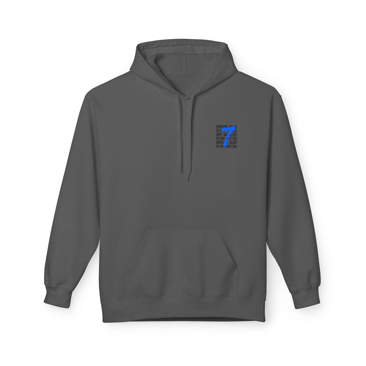 Number 7 Graphic Hoodie — "Special Cloth Established 2023" Chest & Back Print