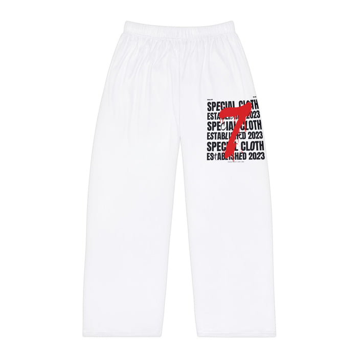 Pajama Pants — Bold Red Slash 'Special Established 2023' Lounge Trousers