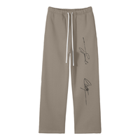 Unisex Solid Color Fleece Straight Leg Pants