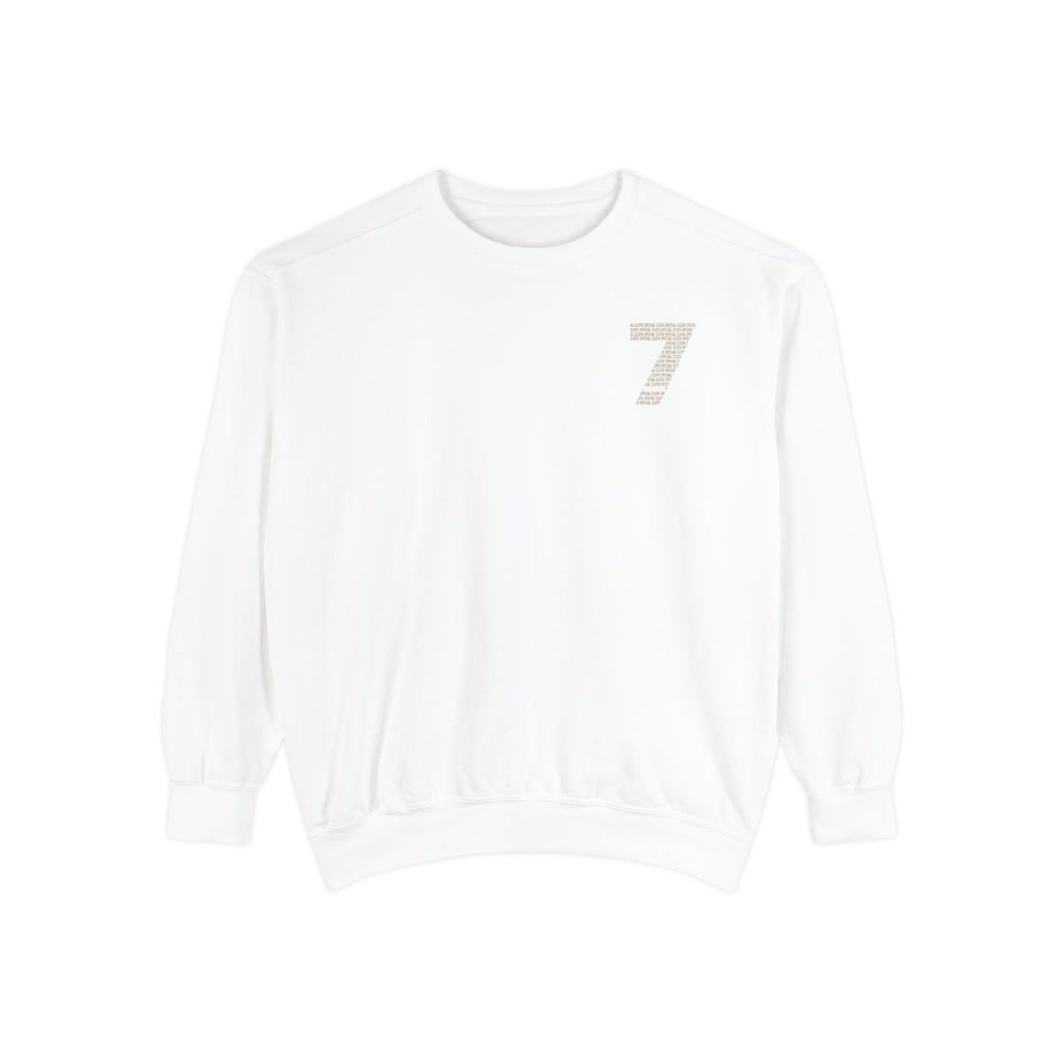 7 Graphic Sweatshirt — Minimal Number Print Crewneck