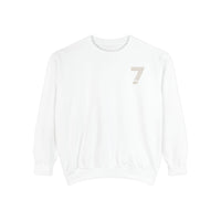 7 Graphic Sweatshirt — Minimal Number Print Crewneck