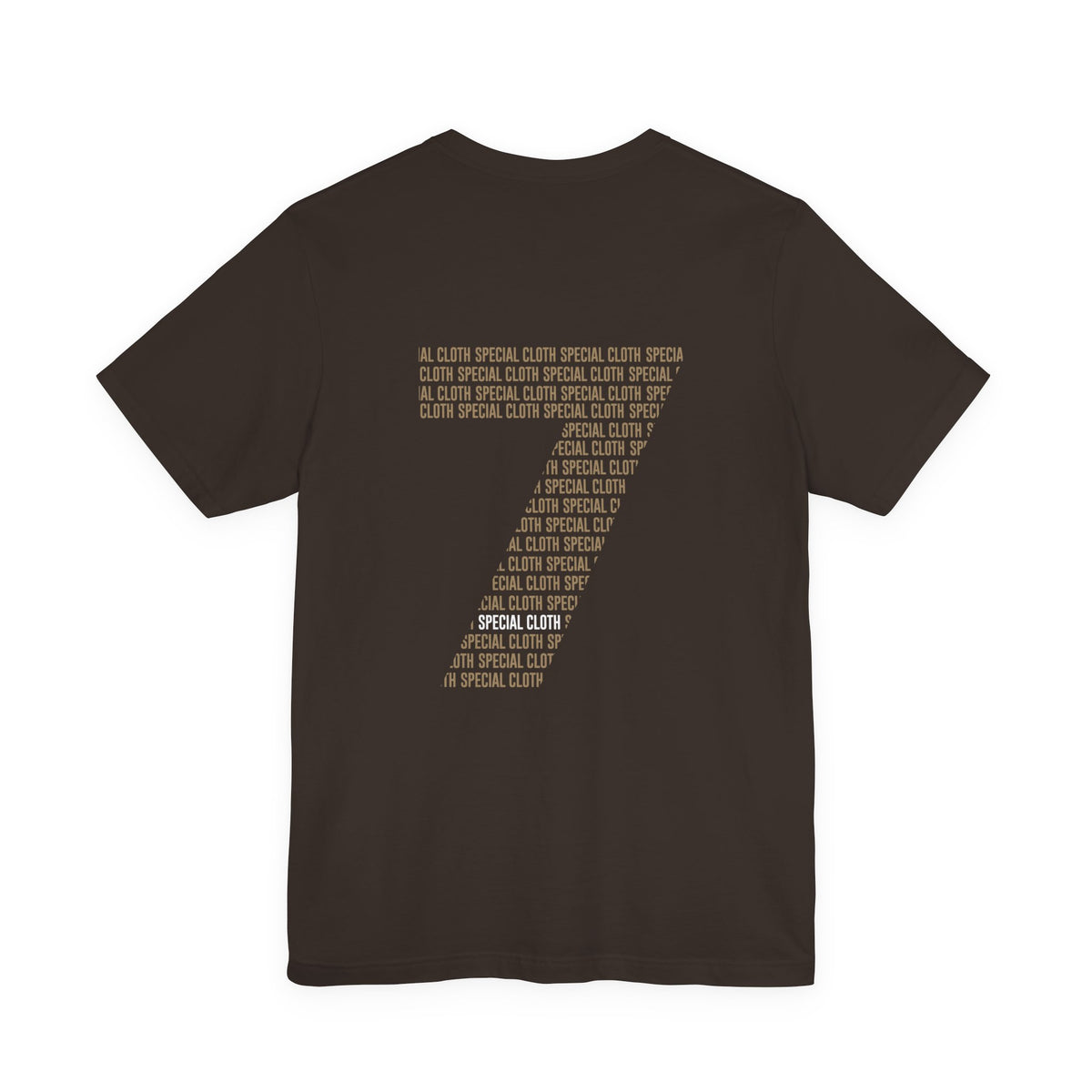 Number 7 Graphic Tee — Minimalist Back Print "7" Design