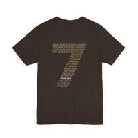 Number 7 Graphic Tee — Minimalist Back Print "7" Design