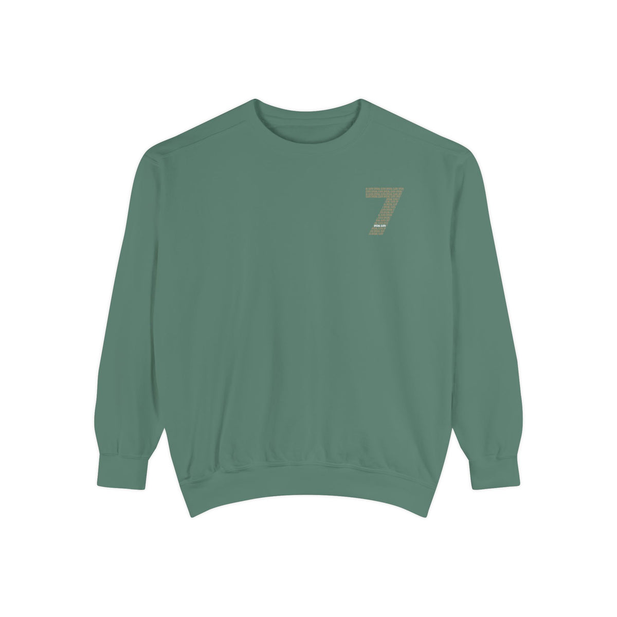 7 Graphic Sweatshirt — Minimal Number Print Crewneck