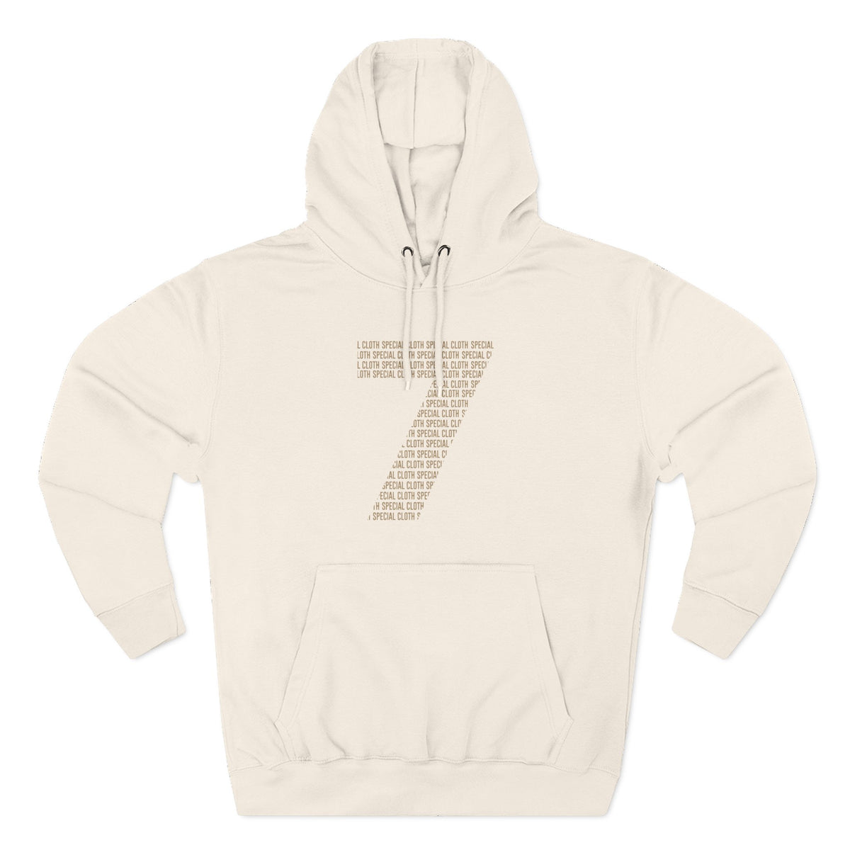 Number 7 Typography Hoodie | Minimal Numeric Text Design