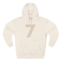 Number 7 Typography Hoodie | Minimal Numeric Text Design