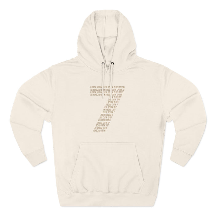 Sweat à capuche typographie numéro 7 | Design texte numérique minimaliste