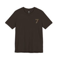 Number 7 Graphic Tee — Minimalist Back Print "7" Design