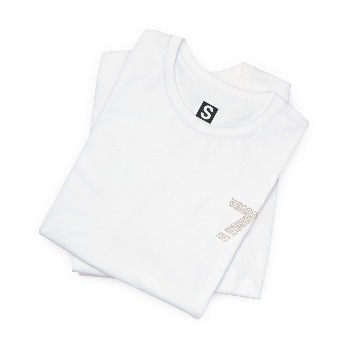 Number 7 Graphic Tee — Minimalist Back Print "7" Design