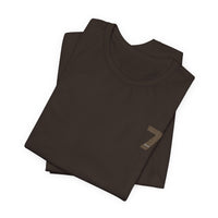Nummer 7 Textmuster Tee | Minimalistisches Typografie-Rückenprint T-Shirt