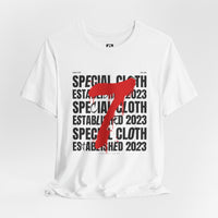 Special Cloth Se7en rotes T-Shirt | Special Cloth Established 2023 T-Shirt