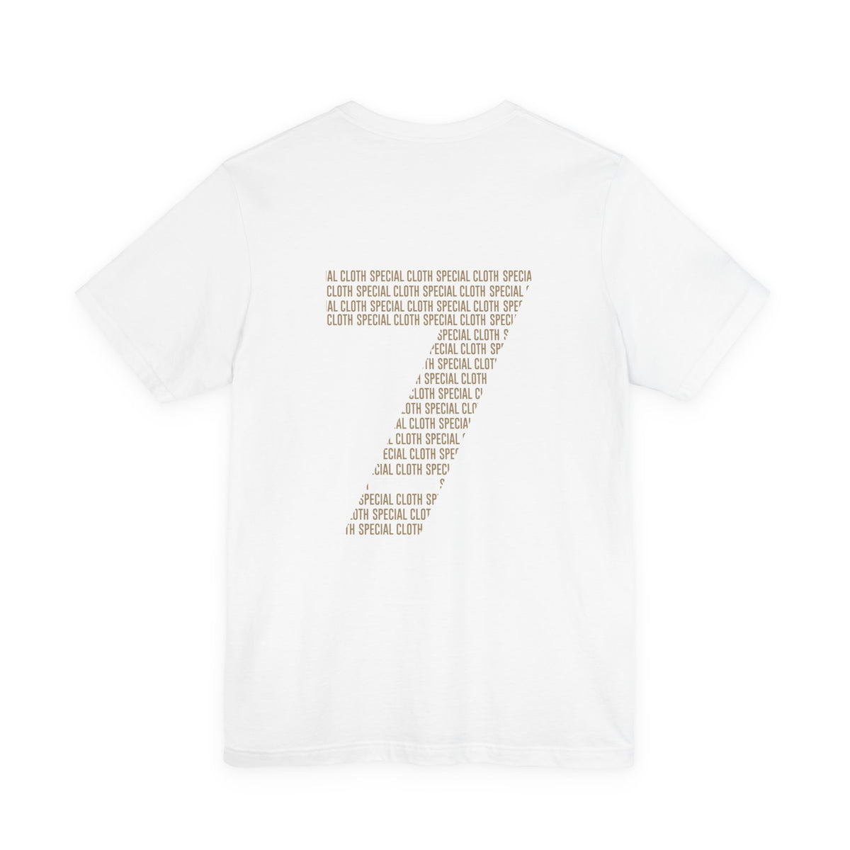 Number 7 Graphic Tee — Minimalist Back Print "7" Design