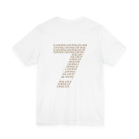 Number 7 Graphic Tee — Minimalist Back Print "7" Design