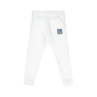 Embroidered 'Be Kind' White Fleece Sweatpants — Cozy Casual Joggers