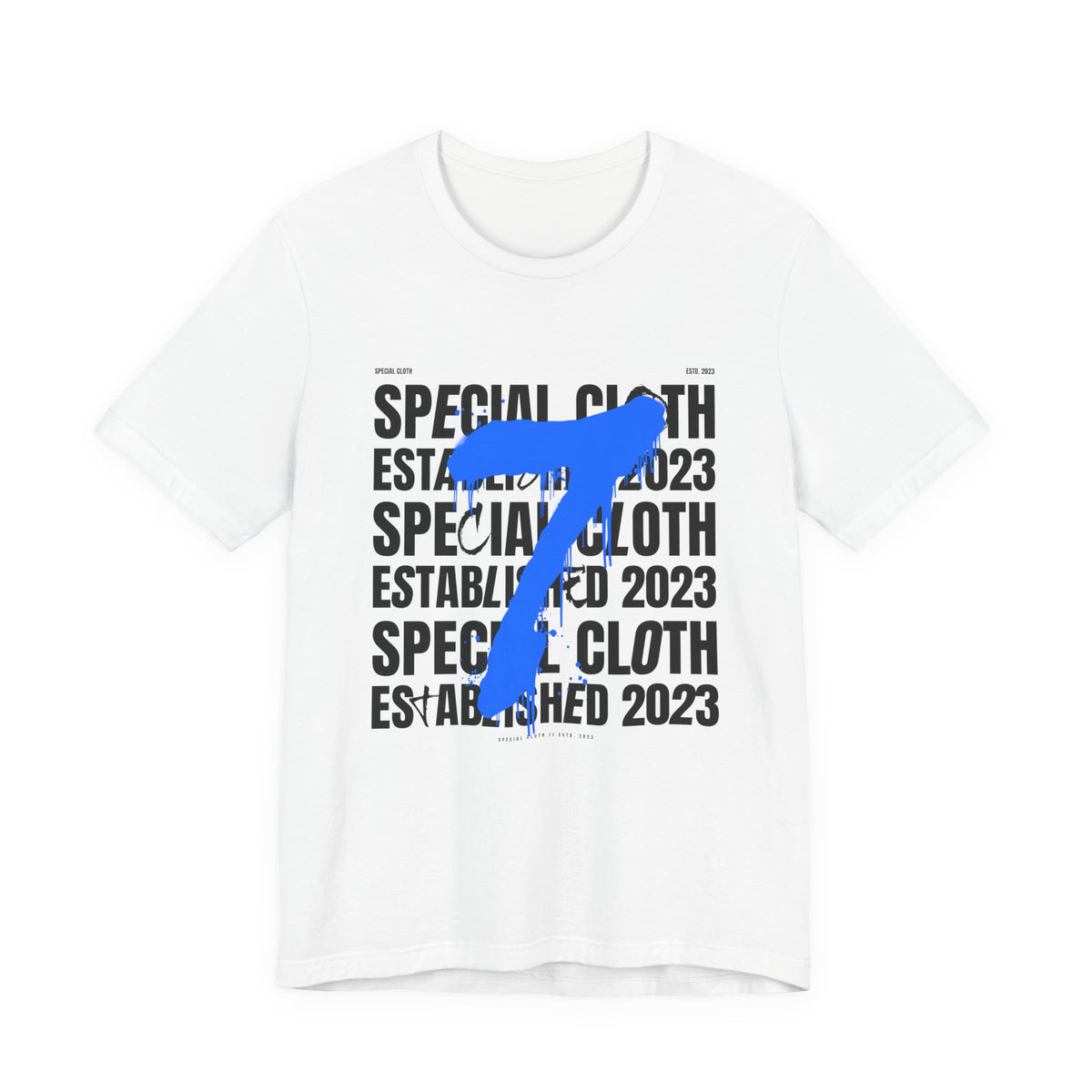 Large Blue Number 7 Graphic Tee | Special Cloth Established 2023