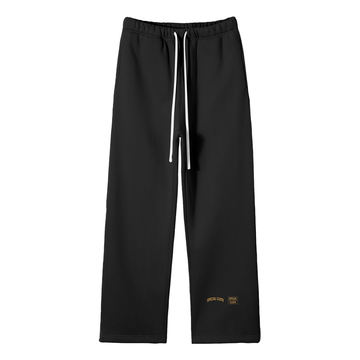 Unisex Solid Color Fleece Straight Leg Pants