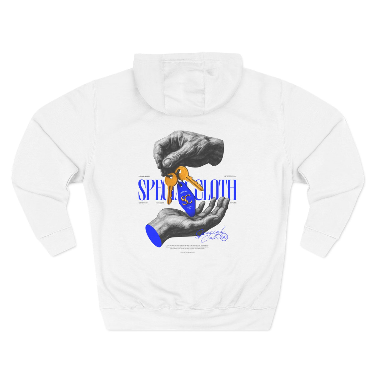 Hoodie — 'Space Cloth' Hands & Key Graphic Pullover