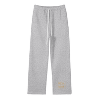 Unisex Solid Color Fleece Straight Leg Pants
