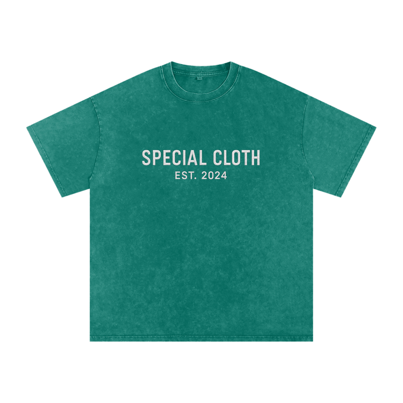 Snow Washed Oversized Cotton T-Shirt