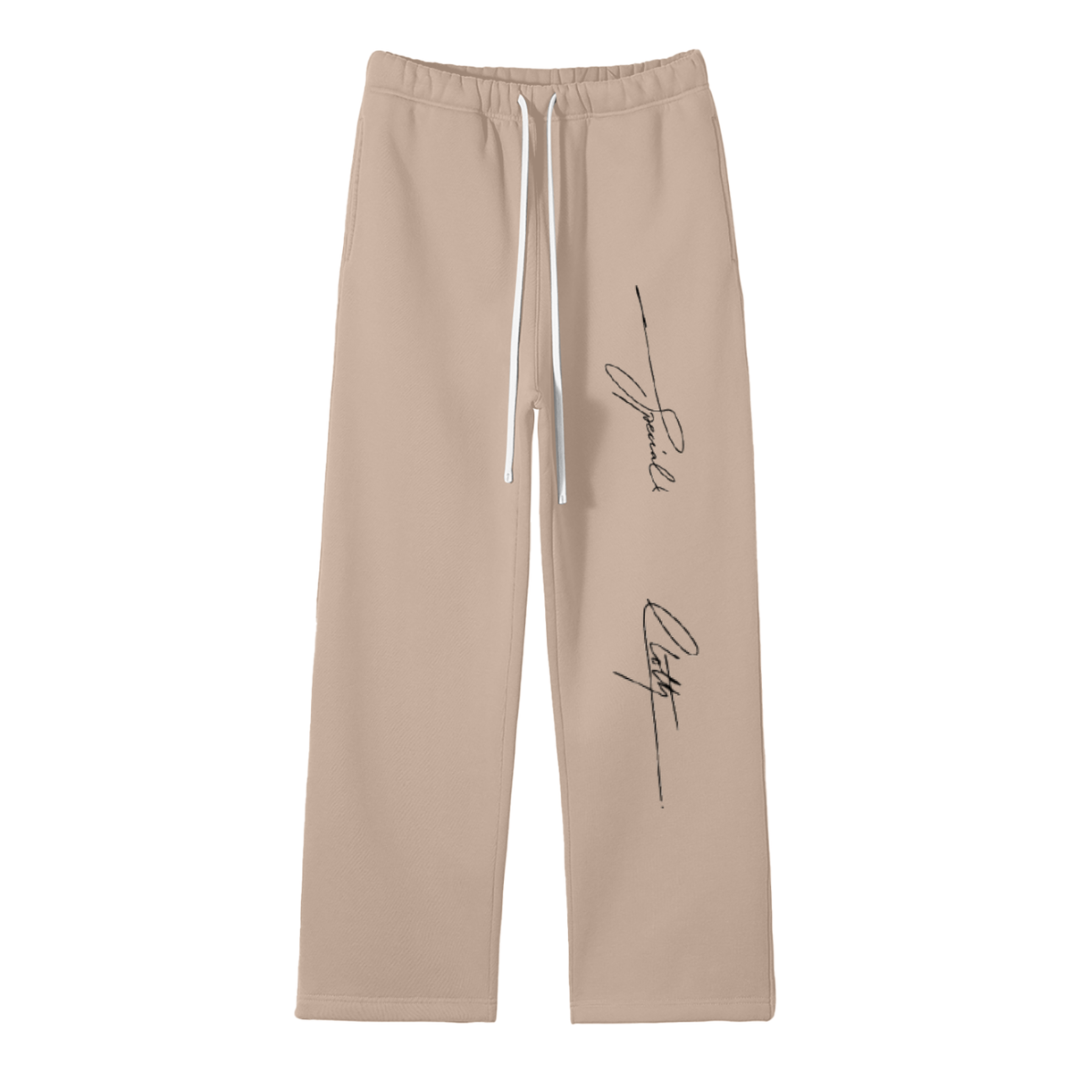 Unisex Solid Color Fleece Straight Leg Pants