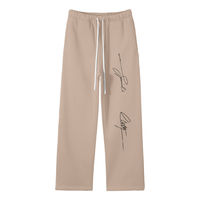 Unisex Solid Color Fleece Straight Leg Pants