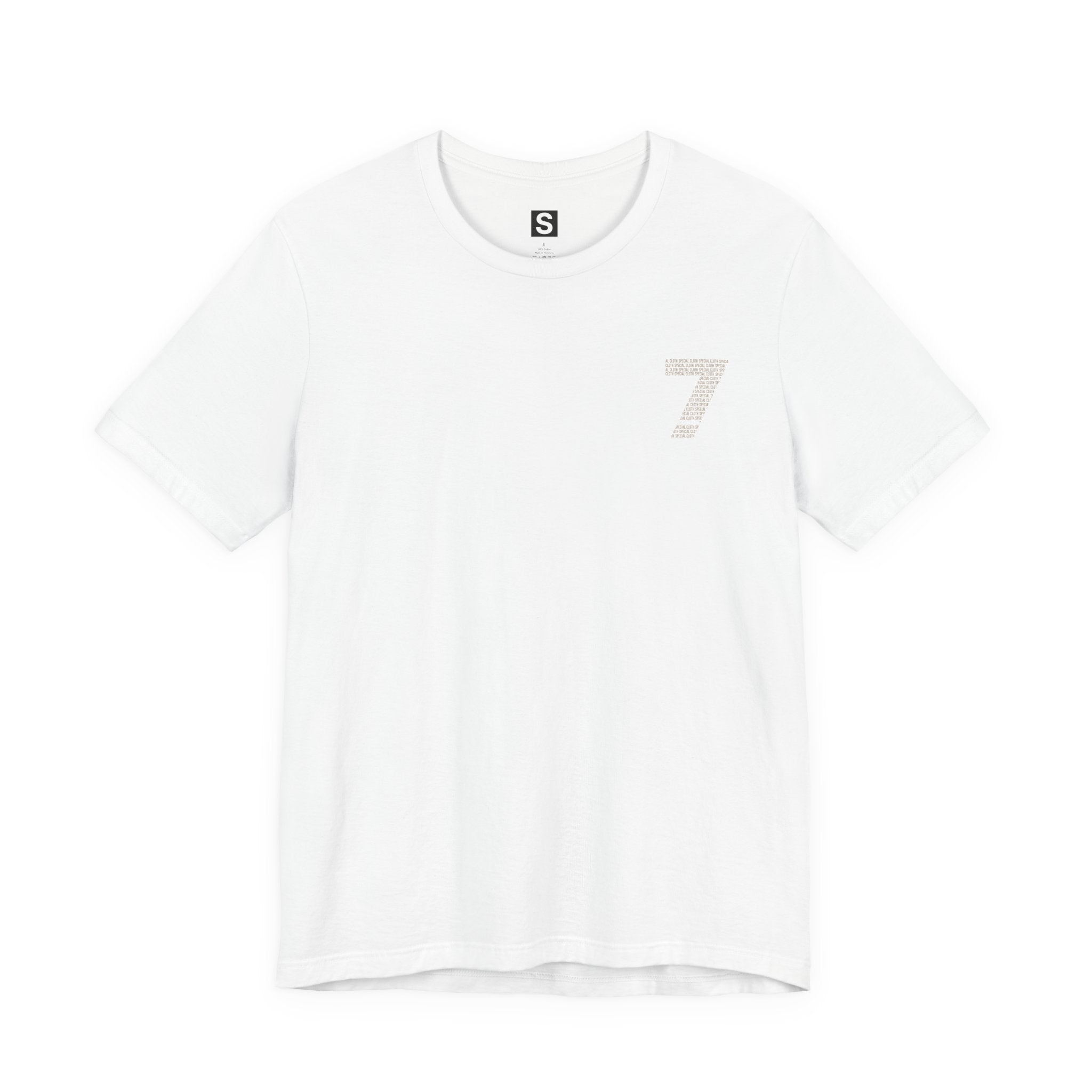 Number 7 Graphic Tee — Minimalist Back Print 