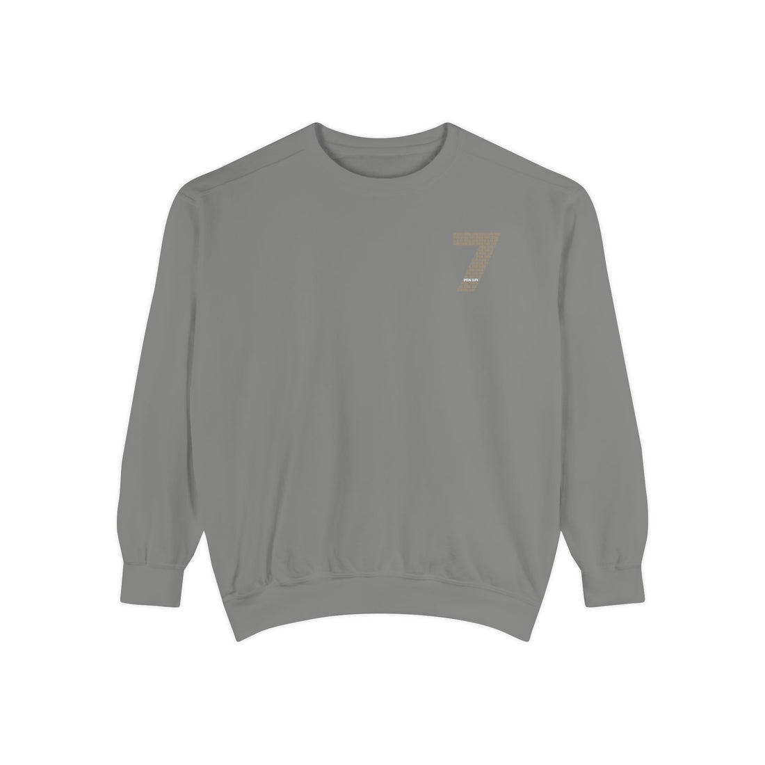 7 Graphic Sweatshirt — Minimal Number Print Crewneck
