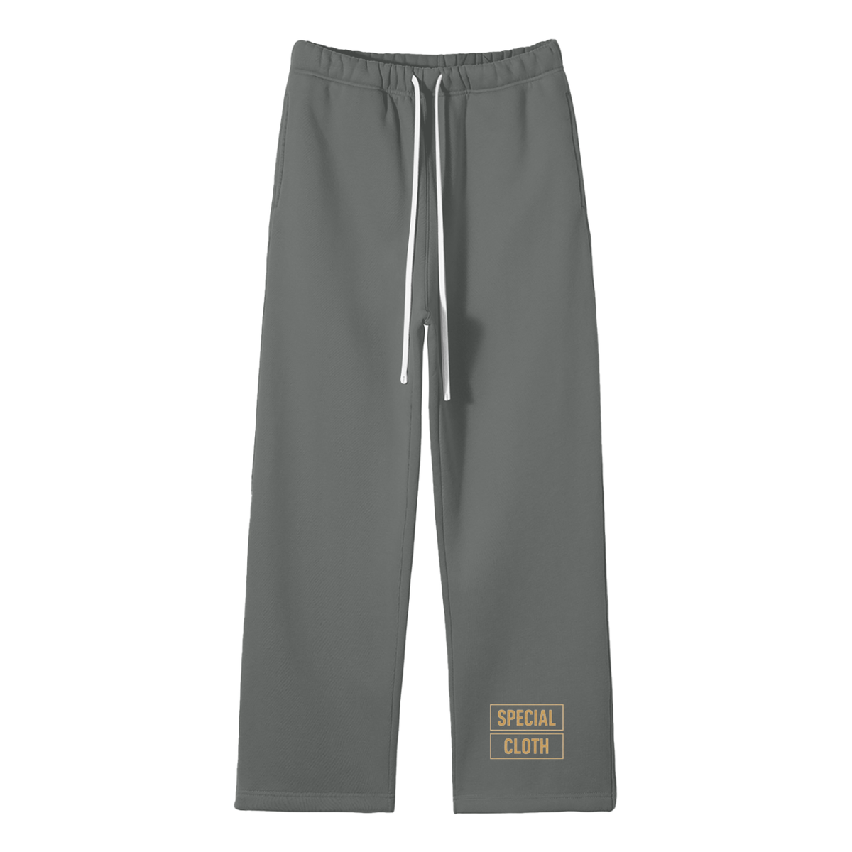 Unisex Solid Color Fleece Straight Leg Pants