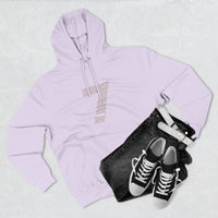 Minimalist Number 7 Fleece Hoodie — Soft White Hooded Sweatshirt with Subtle Typographic '7' Design