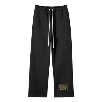 Unisex Solid Color Fleece Straight Leg Pants