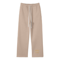 Unisex Solid Color Fleece Straight Leg Pants
