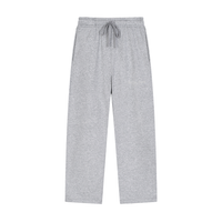 Solid Color Straight-Leg Sweatpants